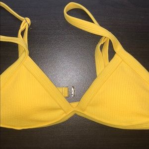 Yellow triangle bikini